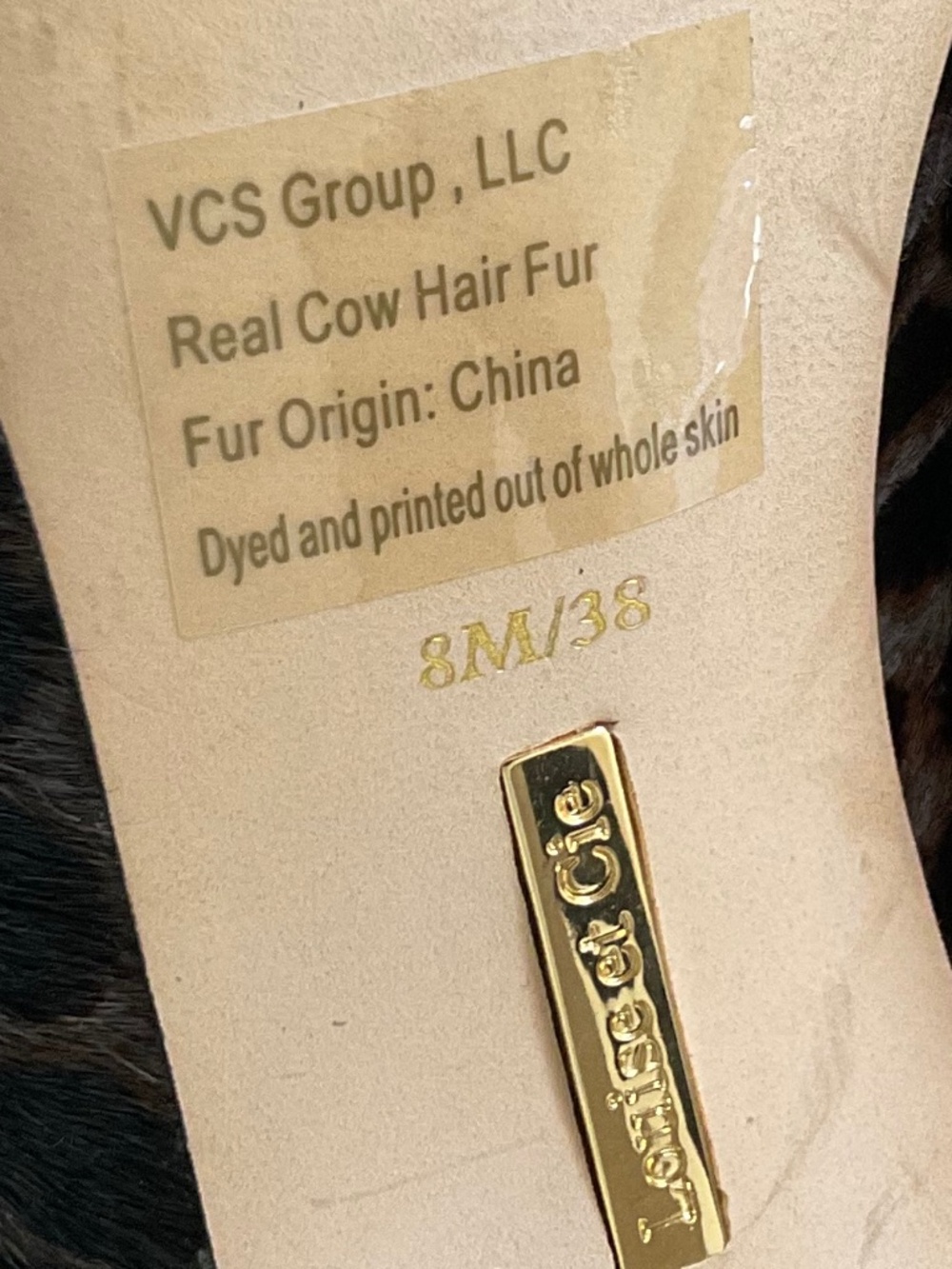 LOUISE ET CIE Veronica Cow Hair Fur Leopard Print Heels Black Grey Brown Size 8 - Picture 5 of 11